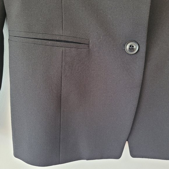 COUR CARRE Black Peak Collar Blazer Jacket - Picture 3 of 8